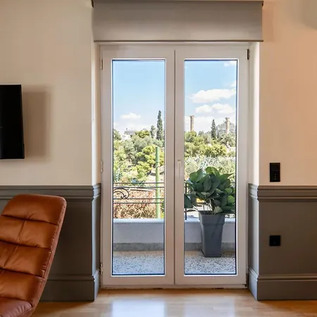 Dios Zeus Temple View 1 Bedroom Apartment Atina Dış mekan fotoğraf